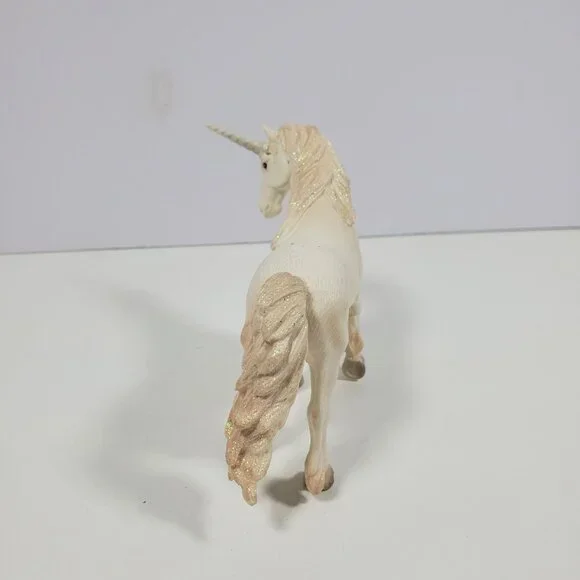 2004 Schleich White Unicorn Glitter Sparkle Mane And Tail Figurine 4 Inches - Picture 5 of 15